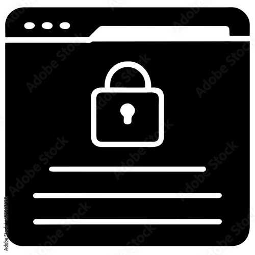 lock icon black windows