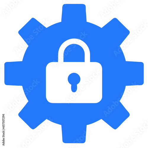 lock icon on button