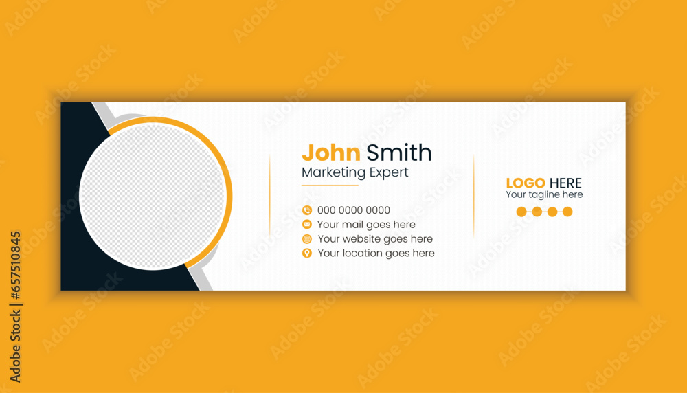 Corporate business email signature design set With , yellow and black template, email footer and personal social media cover templates with an author photo place clean and minimalist layout. Corporate business email signature design set With , yellow and black template, email footer and personal social media cover templates with an author photo place clean and minimalist layout.
