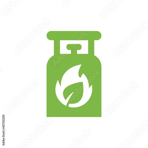 Biogas Storage Icon: Eco-Friendly, Environmental, and Alternative Energy Symbol