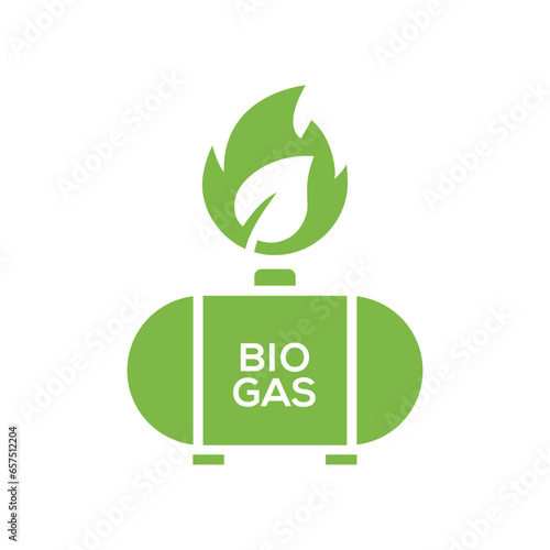Biogas Storage Icon: Eco-Friendly, Environmental, and Alternative Energy Symbol