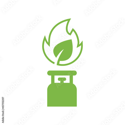 Biogas Storage Icon: Eco-Friendly, Environmental, and Alternative Energy Symbol