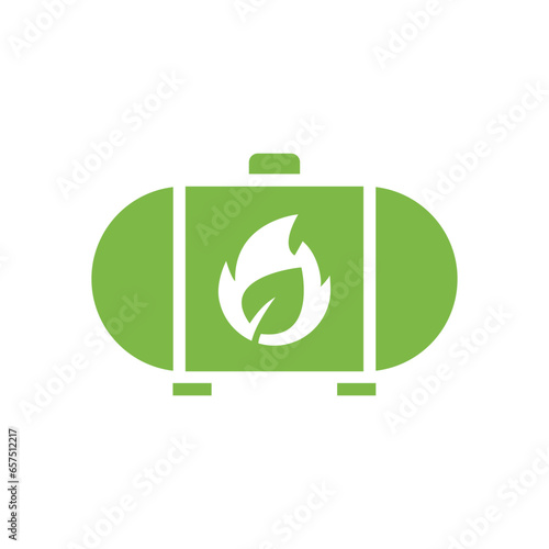 Biogas Storage Icon: Eco-Friendly, Environmental, and Alternative Energy Symbol