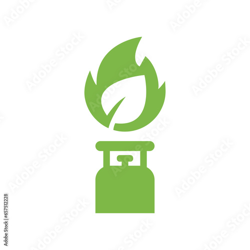 Biogas Storage Icon: Eco-Friendly, Environmental, and Alternative Energy Symbol