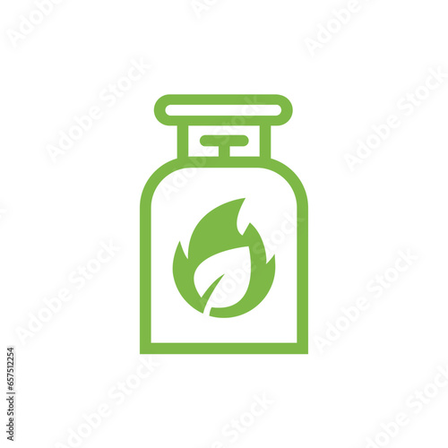 Biogas Storage Icon: Eco-Friendly, Environmental, and Alternative Energy Symbol
