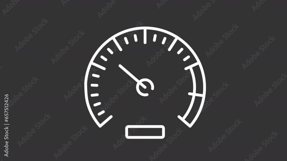 White simple thin line animation of gauge, HD video with transparent background, seamless loop 4K video representing measurement instrument. White simple thin line animation of gauge, HD video with transparent background, seamless loop 4K video representing measurement instrument.