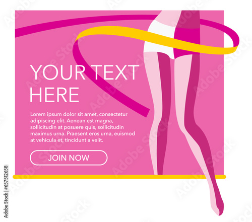 Diet program banner template with sample text