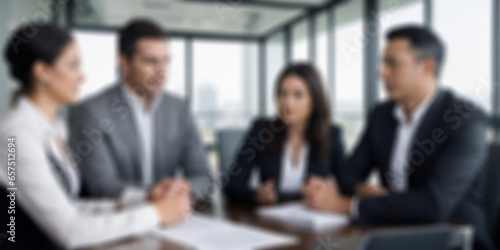 Blurred business meeting background