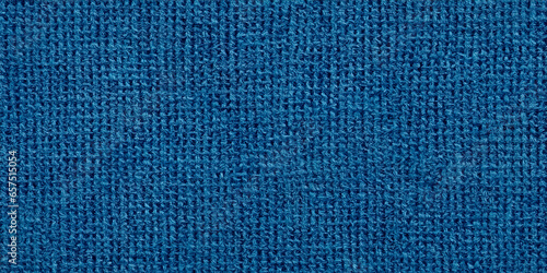 blue knitted fabric photo
