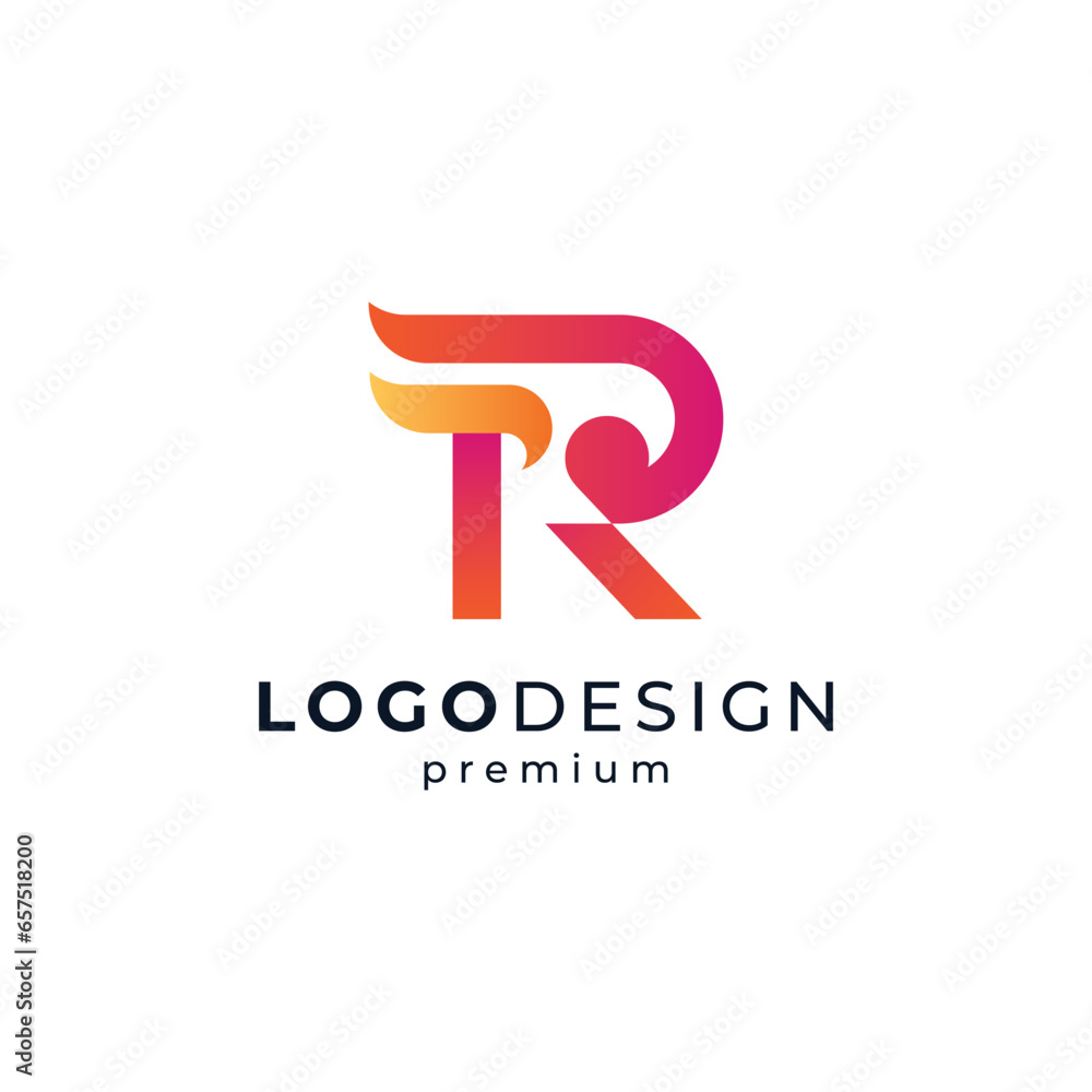 abstract letter R with fire and bird for business and finance logo design abstract letter R with fire and bird for business and finance logo design