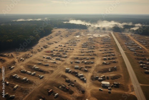 an aerial perspective of the scenery in Talladega, Alabama. Generative AI photo