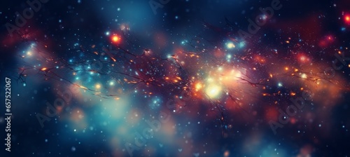 Colorful star space glitter. Generative AI technology. 