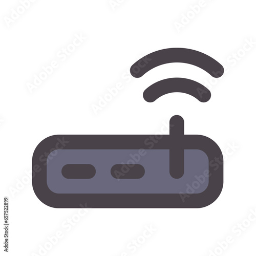 modem flat line icon