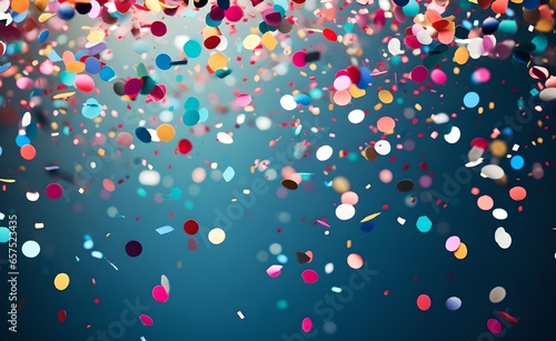 Colorful birthday and carnival party confetti background.