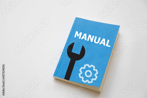 Instruction manual book cover; user guide book