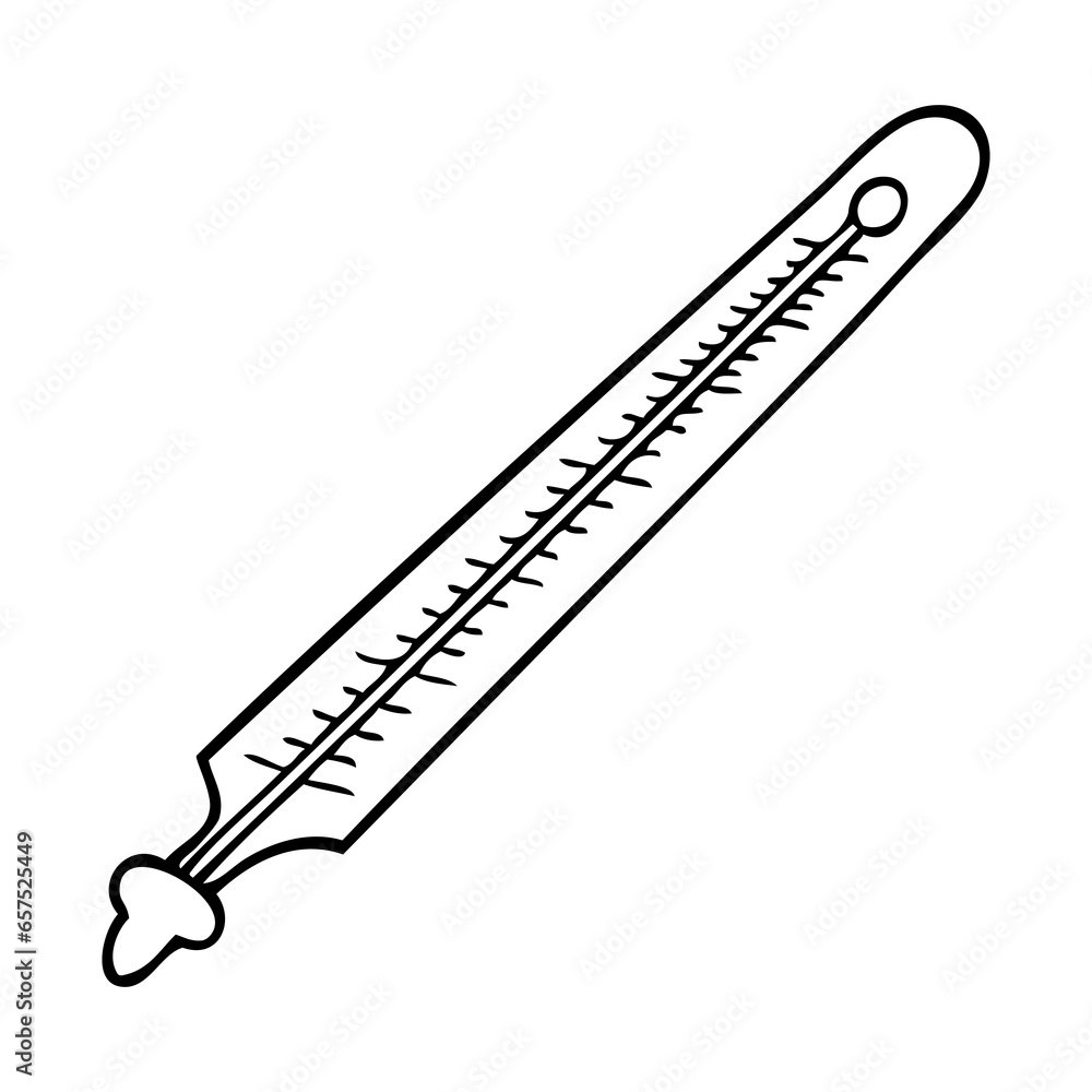 glass thermometer line vector illustration glass thermometer line vector illustration