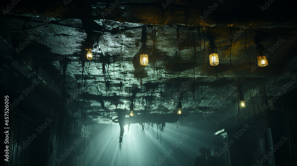 Obraz premium underground tunnel in the cave