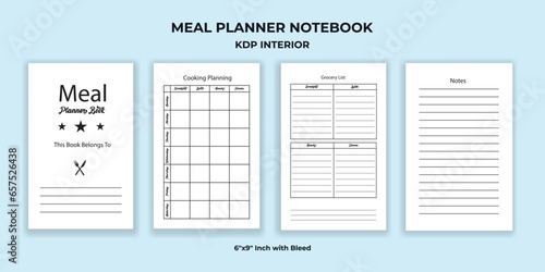 Meal Planner Notebook KDP Interior