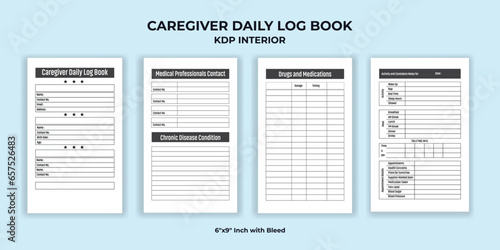 Caregiver Daily Log book KDP Interior