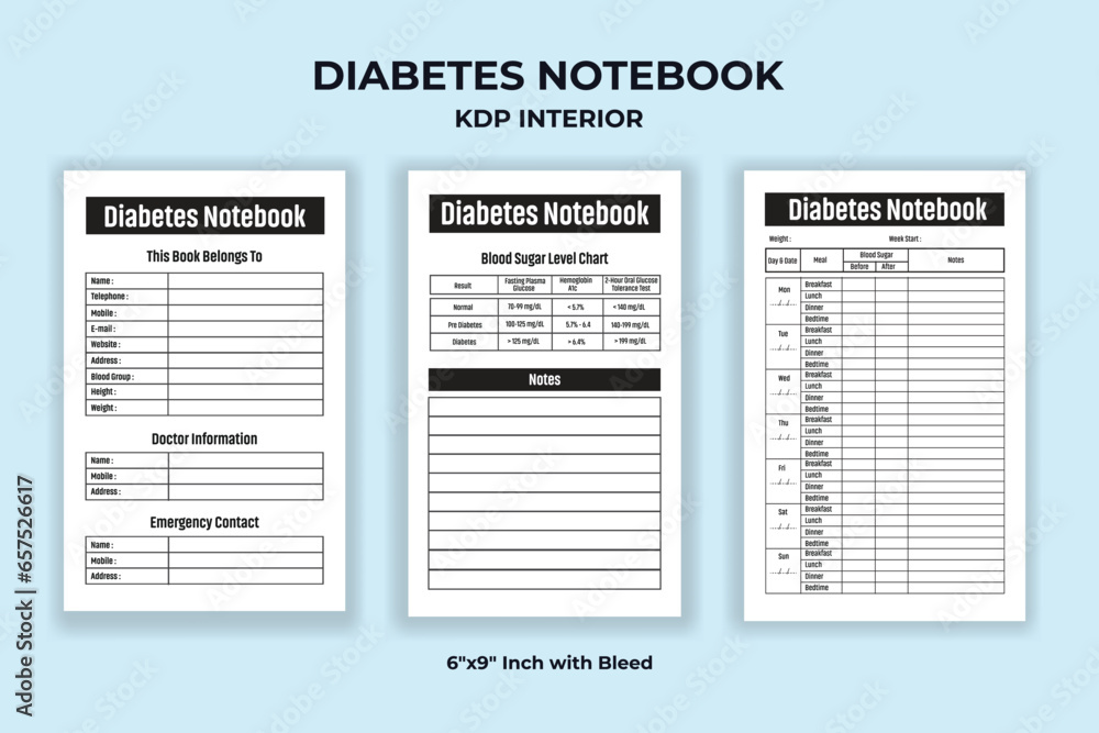 Diabetes Logbook KDP Interior Template