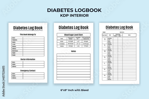 Diabetes Log Book KDP Interior