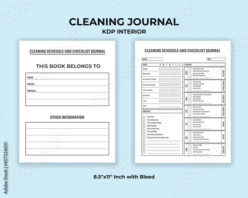 Cleaning Journal KDP Interior Template