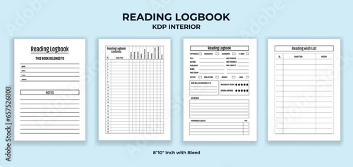 Reading Logbook KDP Interior Template