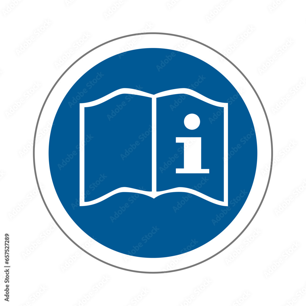 Information secrétariat accueil EPI Panneau équipements sécurité au travail rond bleu Information secrétariat accueil EPI Panneau équipements sécurité au travail rond bleu