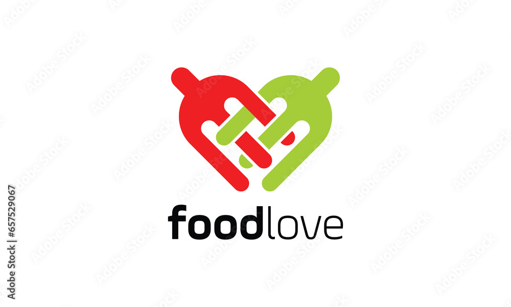 Love of fork logo brand for food business Love of fork logo brand for food business