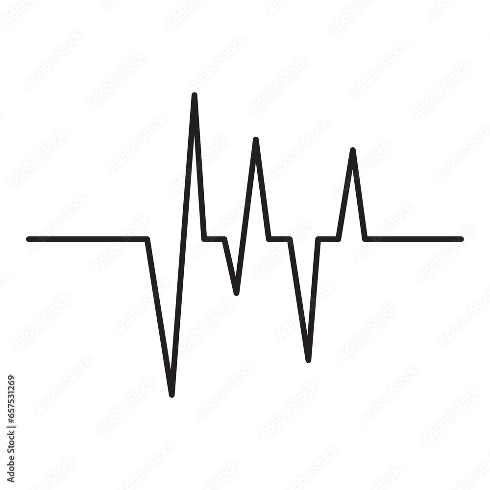 Heart beat monitor pulse line art vector icon for medical apps and websites Heart beat monitor pulse line art vector icon for medical apps and websites