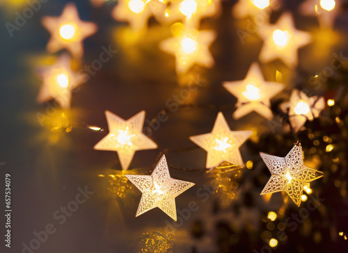 Christmas star lights for Christmas background