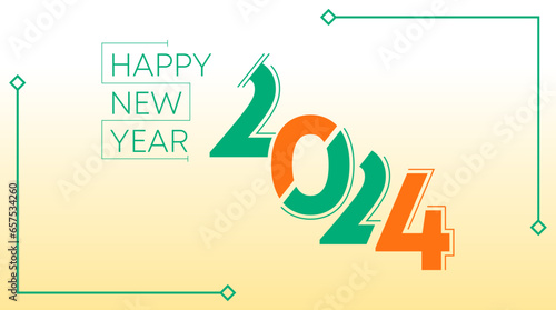 Happy New Year 2024 celebration banner