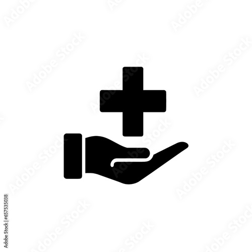 hand holding cross