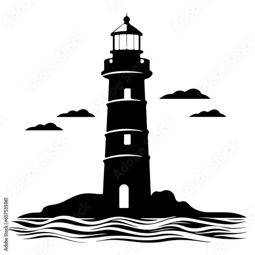 lighthouse vector graphic design, Tower icon sketches.