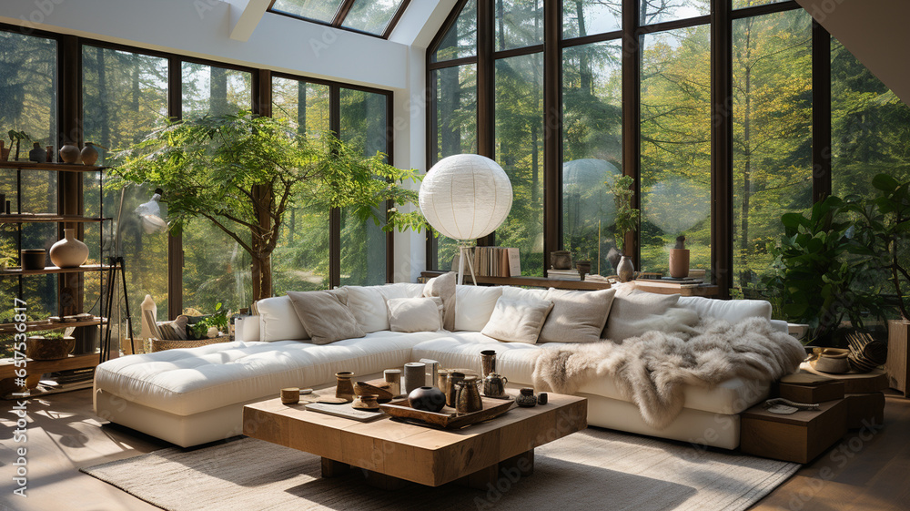 interior design of modern living room,