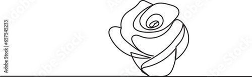 rose sketch, on a white background, vector