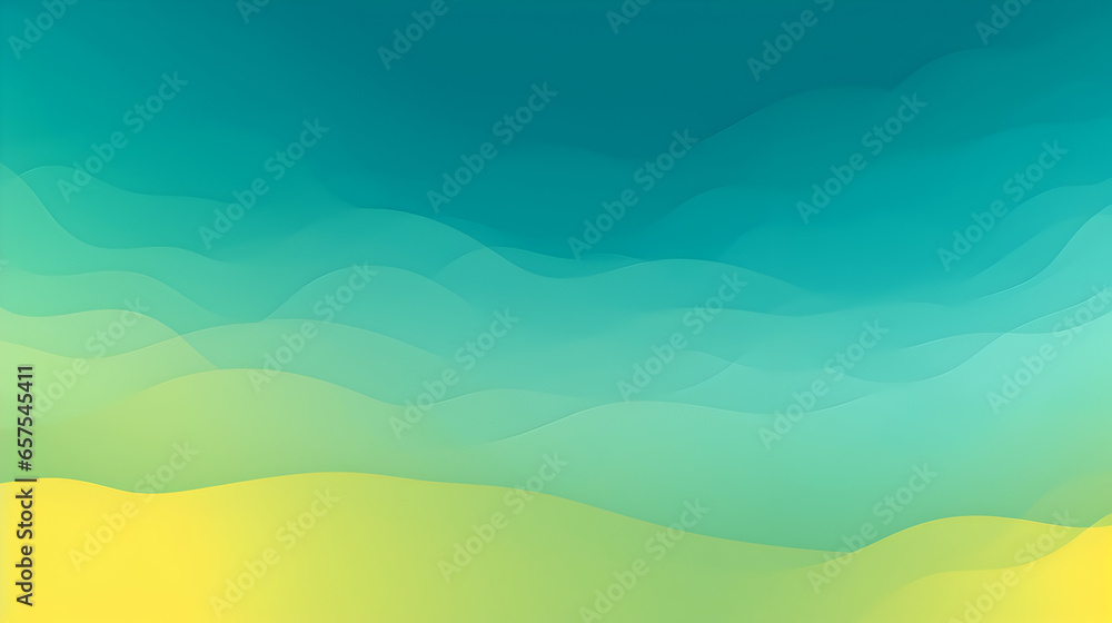 Minimalist Radiant Tranquility Wallpaper:  Blue and Yellow background, abstract background with waves