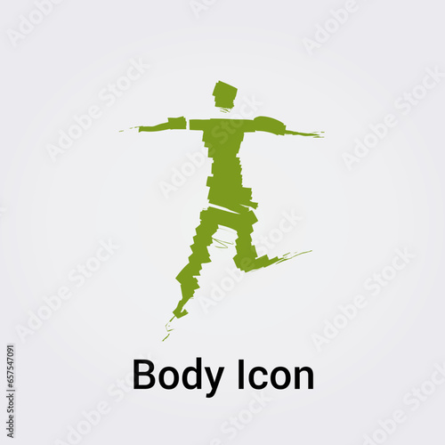 Illustration Corps Féminin Femme silhouette isolée Icône Illustration Couleurs graphique Symbole Nature, Sports et Fitness, Logo pour entreprise