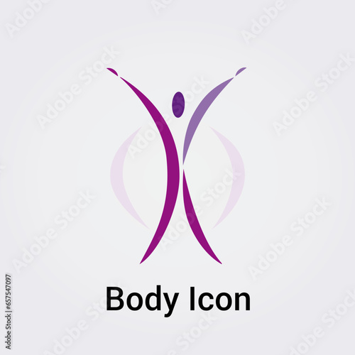 Illustration Corps Féminin Femme silhouette isolée Icône Illustration Couleurs graphique Symbole Nature, Sports et Fitness, Logo pour entreprise