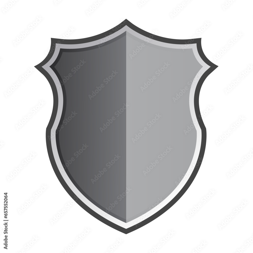 Shield metal vector illustration logo icon clipart