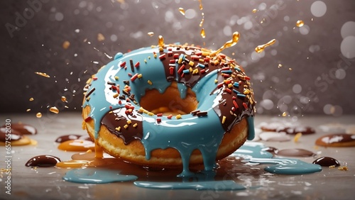 A delicious colourful donut