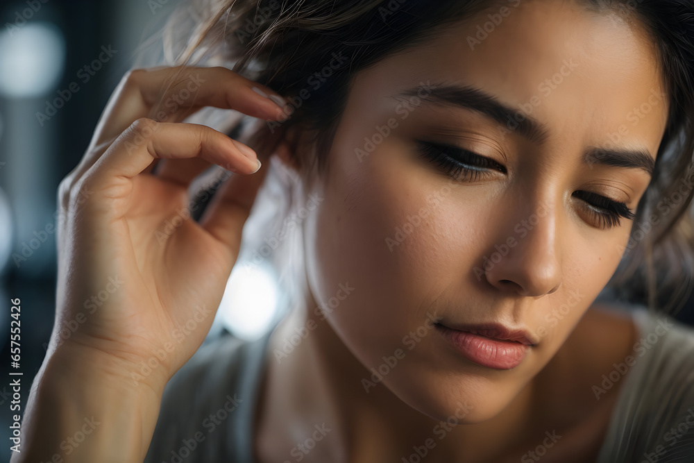 Portrait of a woman with lovely pose. Portrait of a woman with lovely pose.