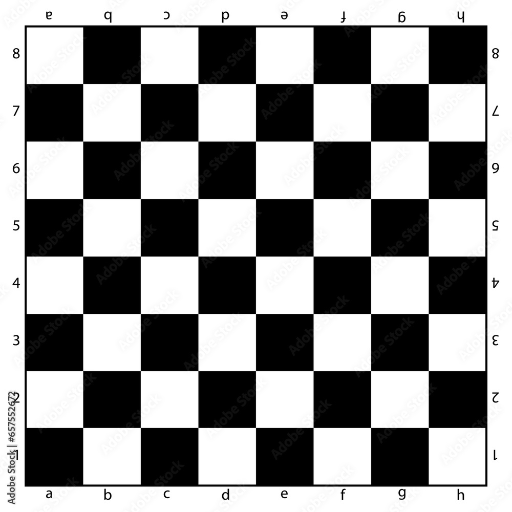 Illustration depicting a chessboard, for playing chess, with black and white squares Illustration depicting a chessboard, for playing chess, with black and white squares