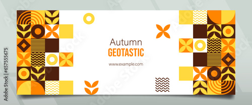 Geotastic Autumn Central Space Abstract Banner Design