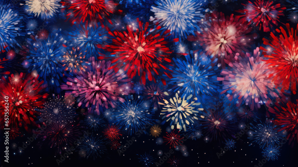 Fototapeta premium Fireworks background.