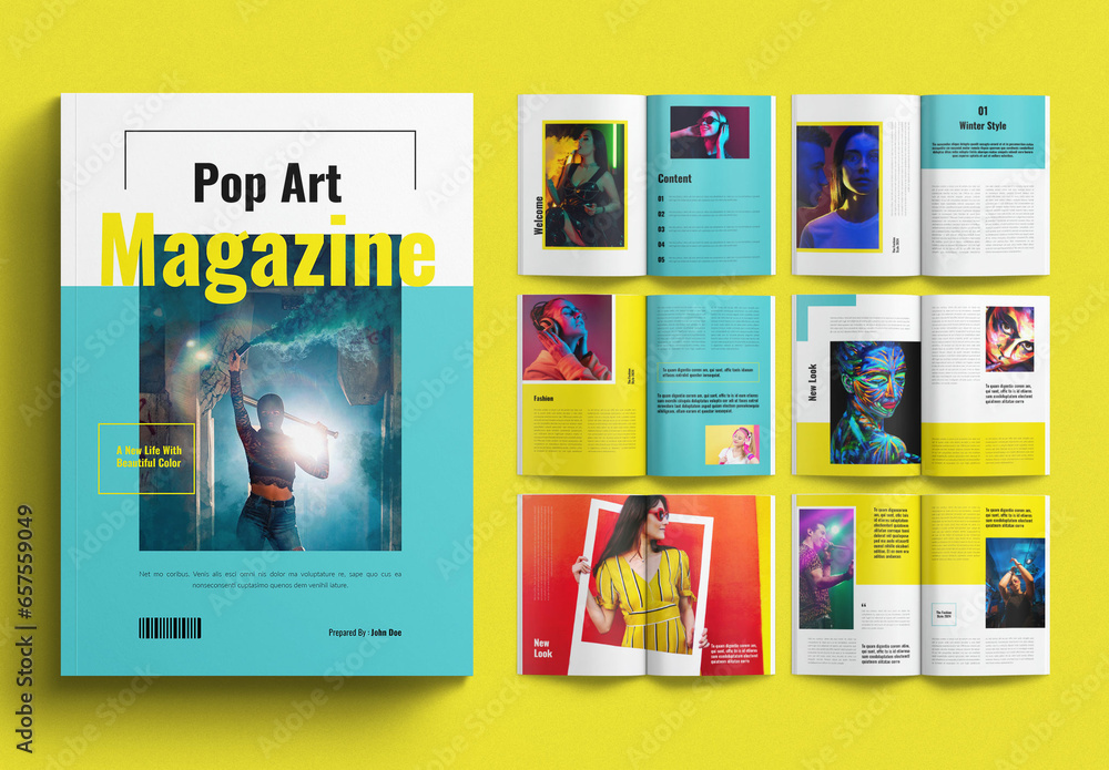 pop-art-magazine-template-design-layout-stock-template-adobe-stock