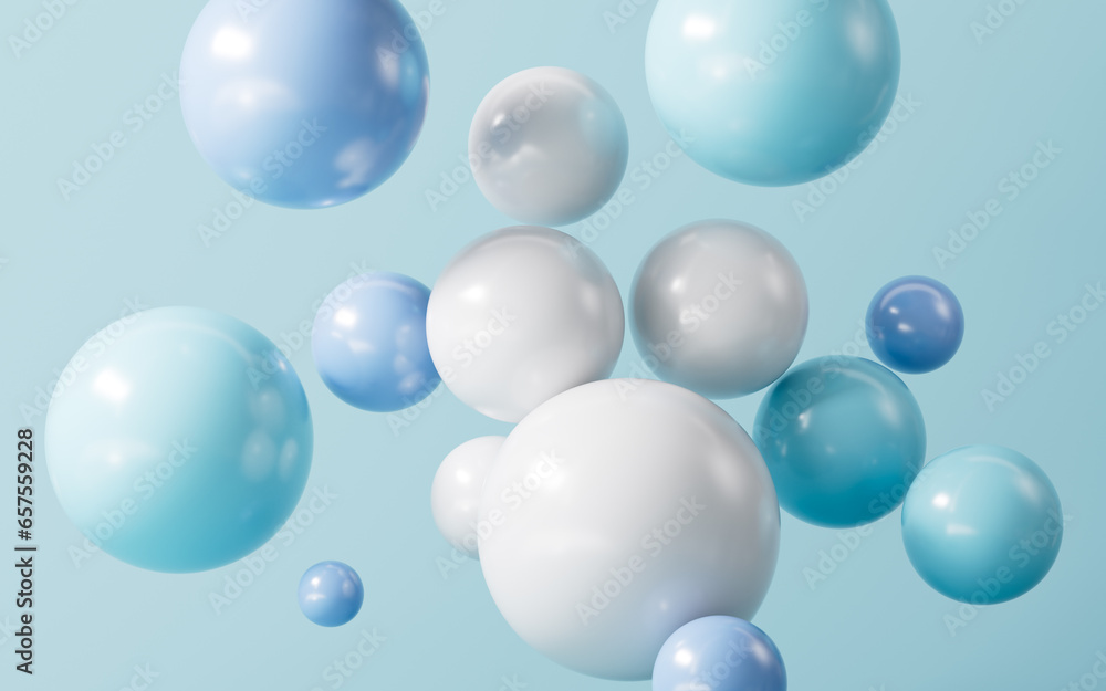 Cartoon colorful and bouncing spheres, 3d rendering. Cartoon colorful and bouncing spheres, 3d rendering.