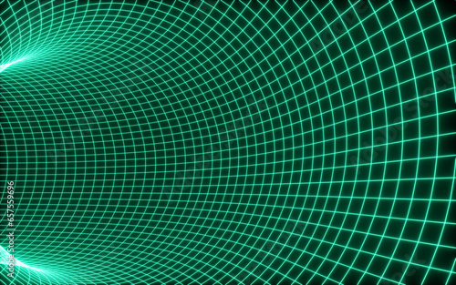 Abstract neon tunnel  neon wormhole  3d rendering.