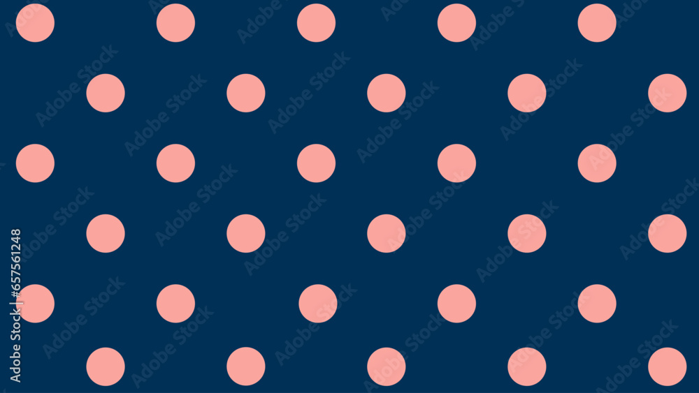 Blue background seamless pattern with pink dots Blue background seamless pattern with pink dots