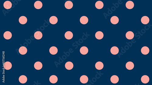 Blue background seamless pattern with pink dots
